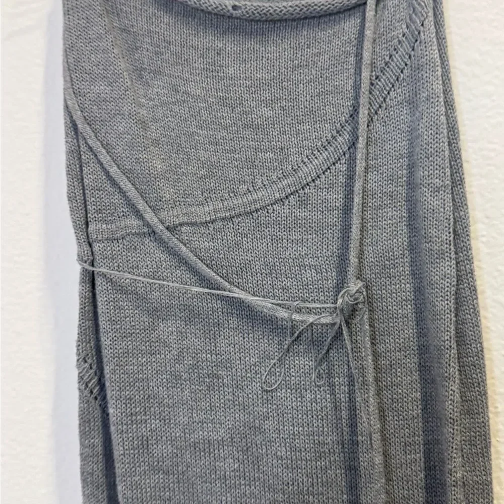 Gray Knit Maxi Skirt
